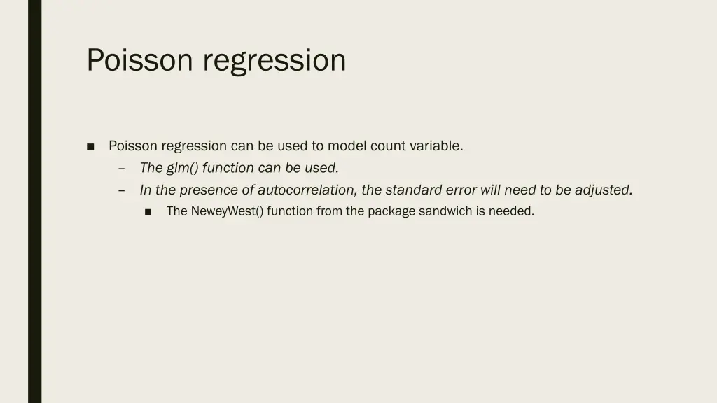 poisson regression