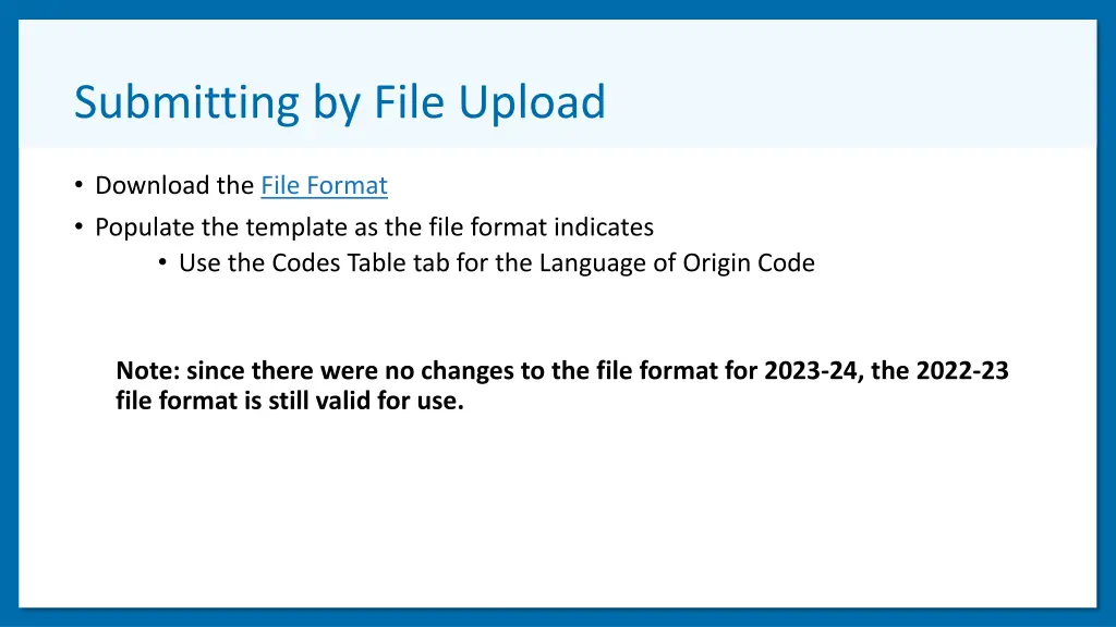 submitting by file upload