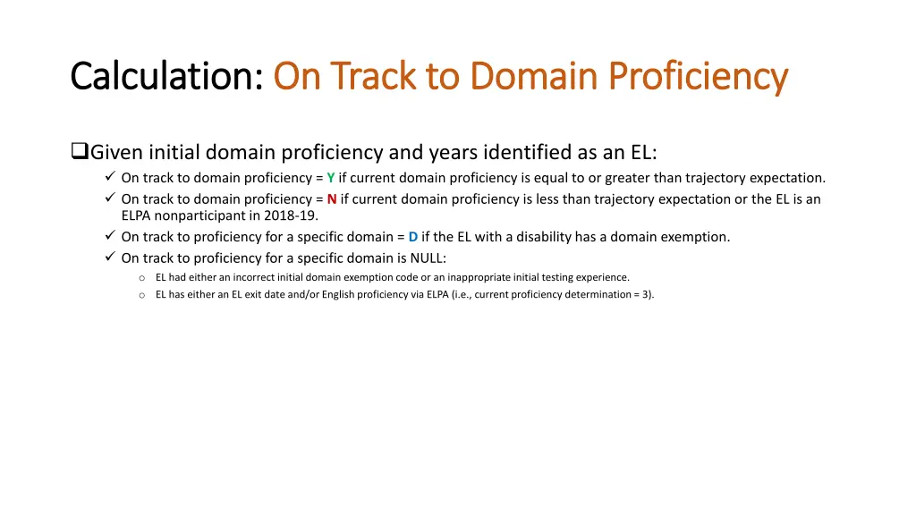 calculation calculation on track to domain