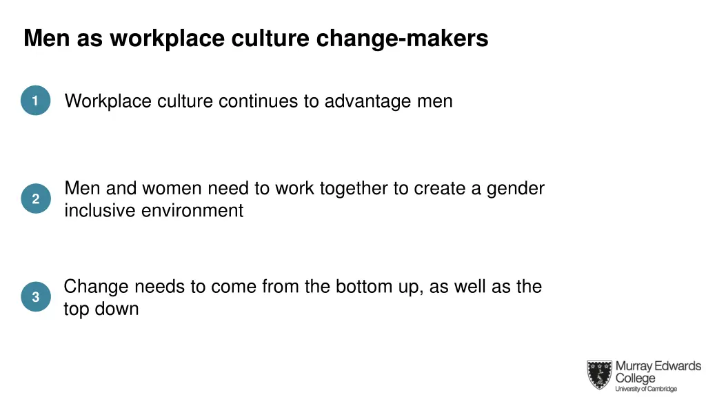 men as workplace culture change makers