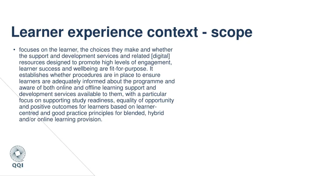 learner experience context scope