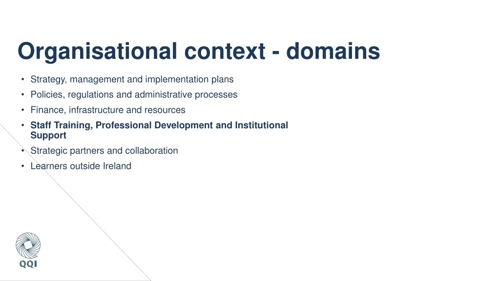 organisational context domains