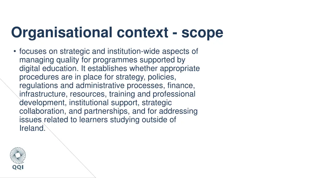 organisational context scope