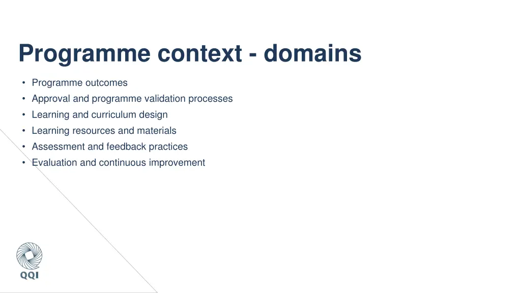 programme context domains