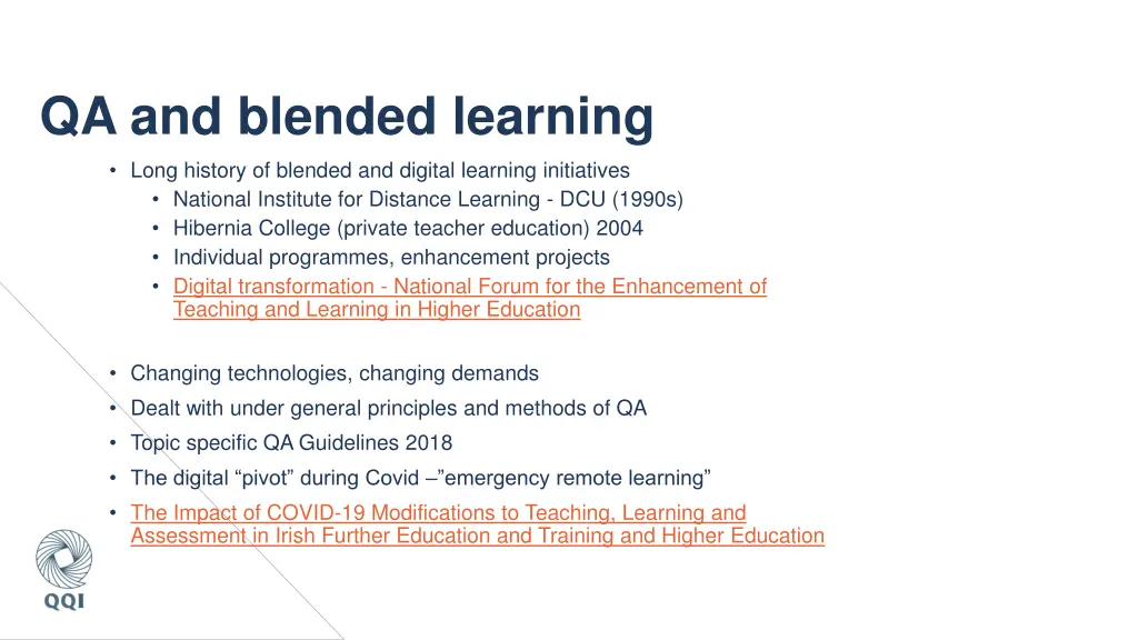 qa and blended learning