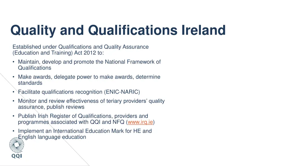 quality and qualifications ireland