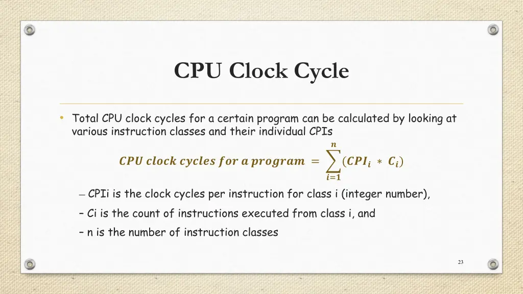 cpu clock cycle