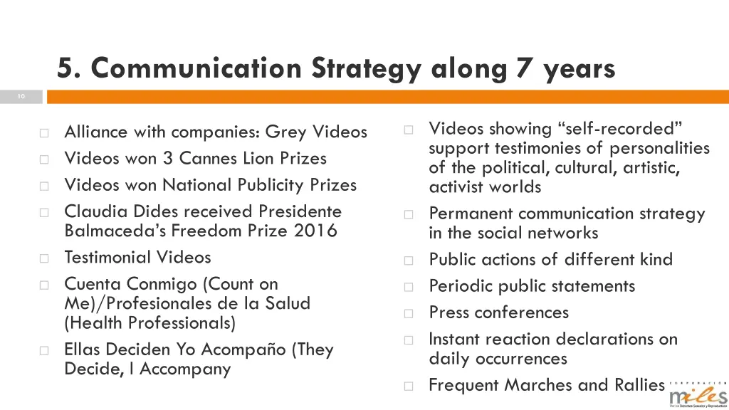 5 communication strategy along 7 years