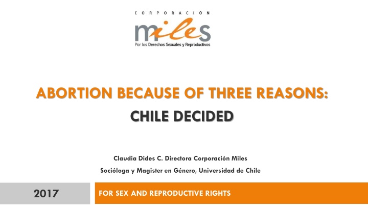 abortion because of three reasons chile decided