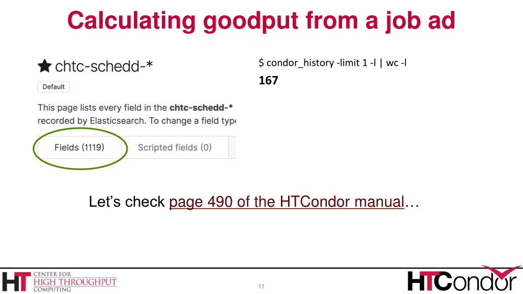 calculating goodput from a job ad