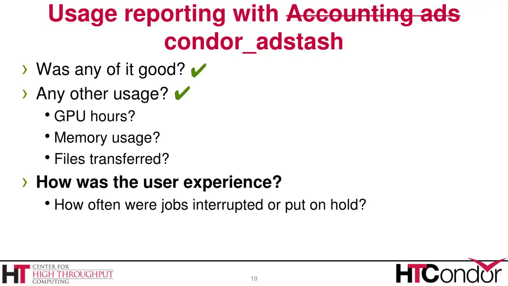 usage reporting with accounting ads condor adstash 2