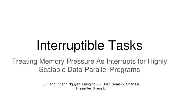 interruptible tasks