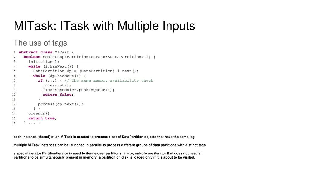 mitask itask with multiple inputs