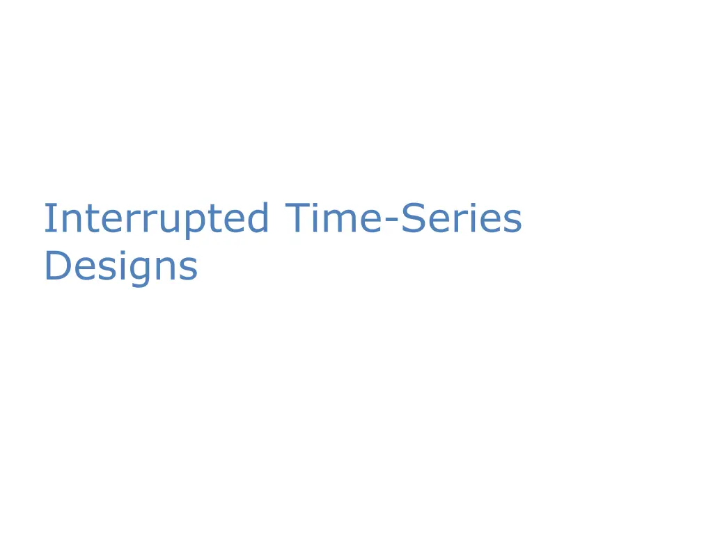 interrupted time series designs