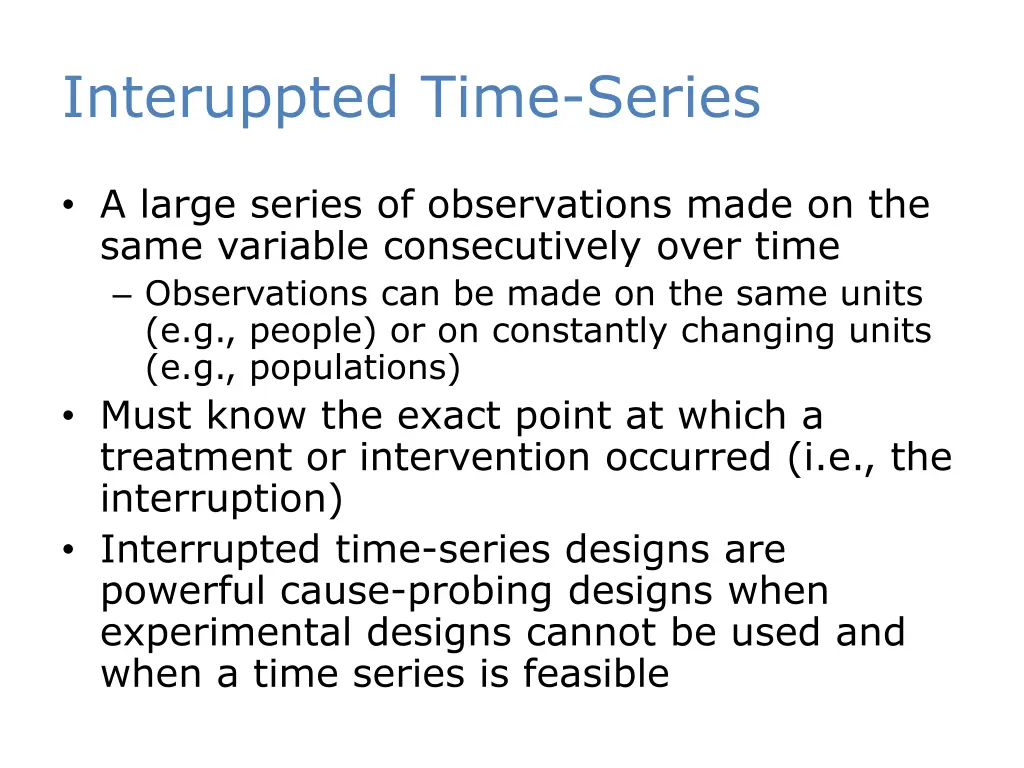 interuppted time series