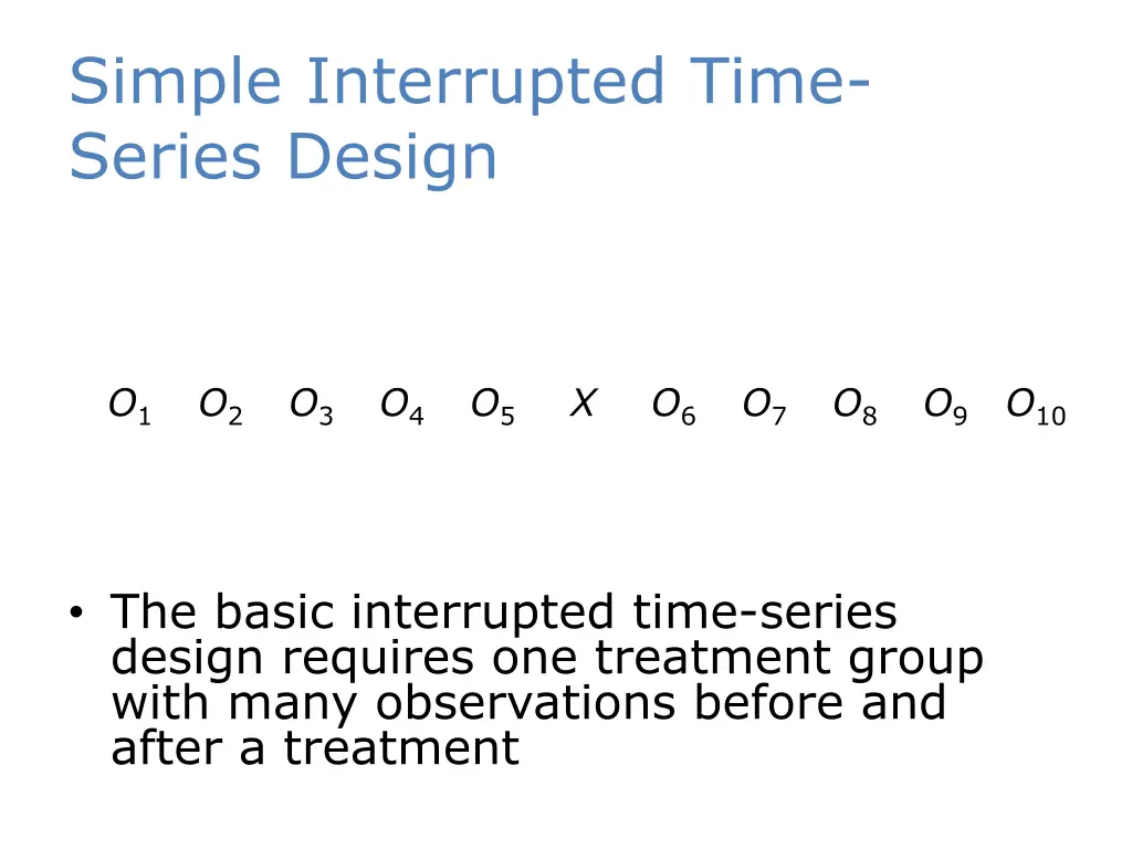 simple interrupted time series design