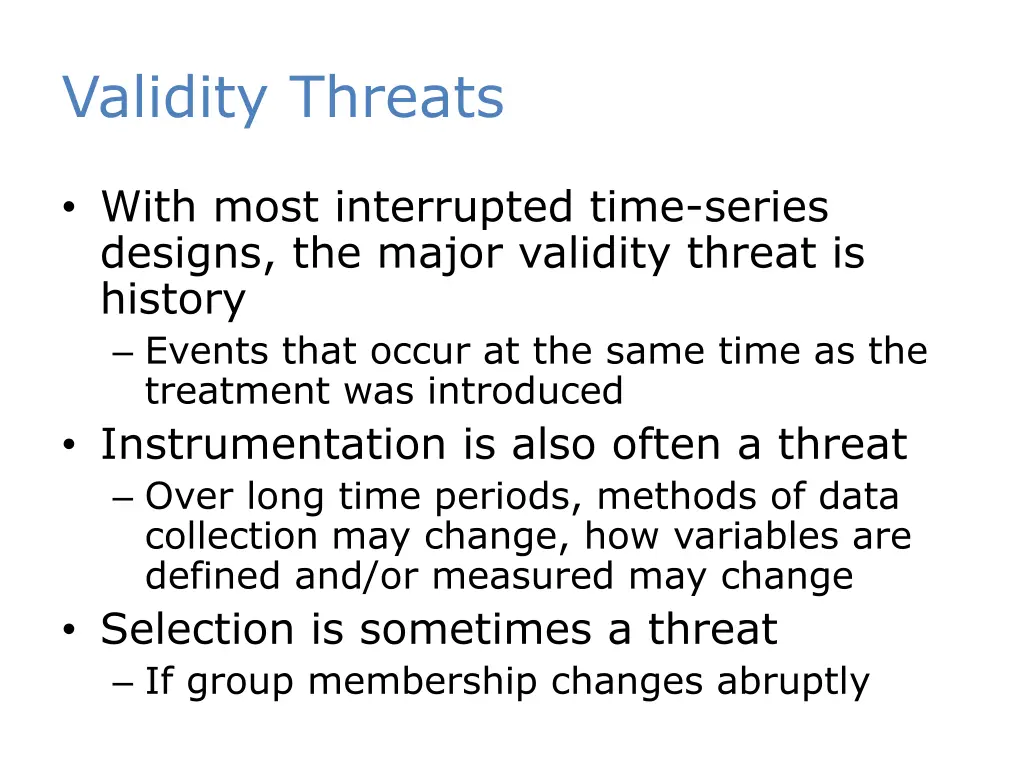 validity threats