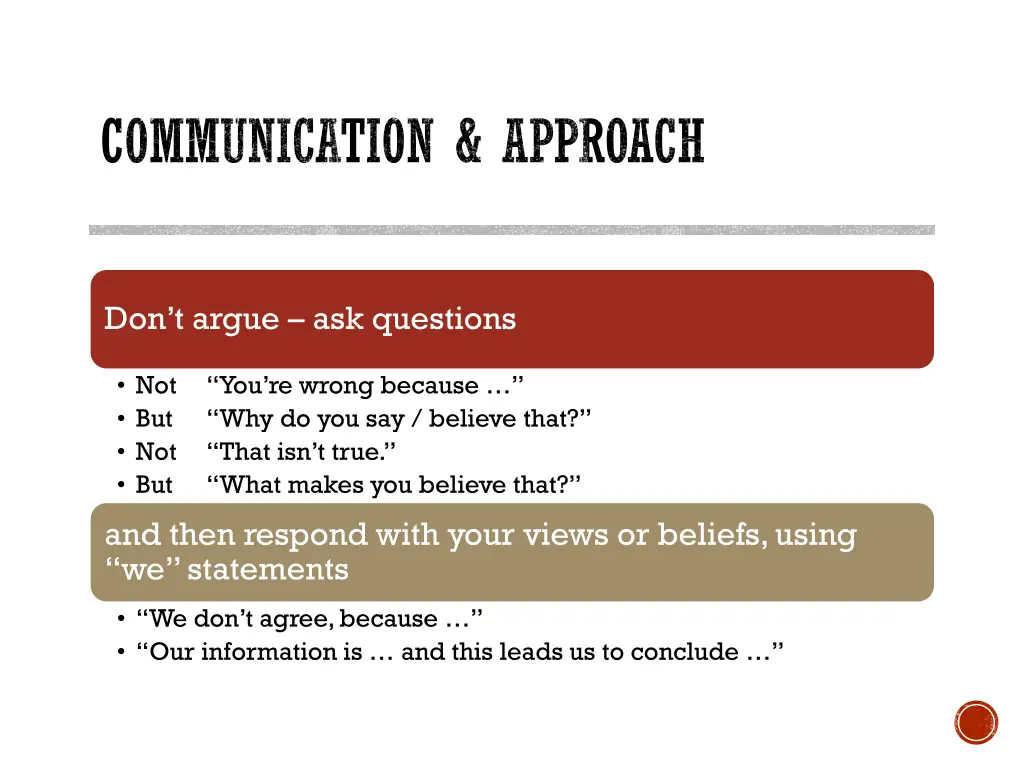 communication approach