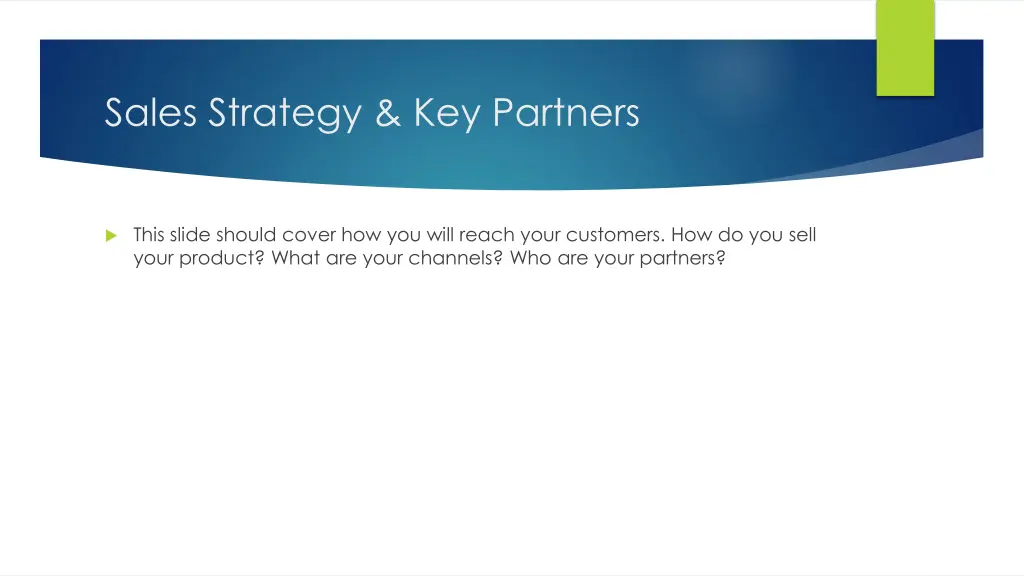 sales strategy key partners