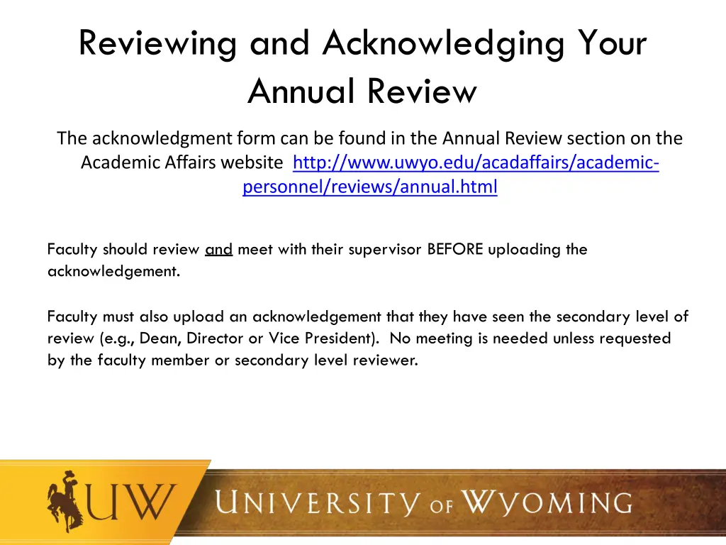 reviewing and acknowledging your annual review 2