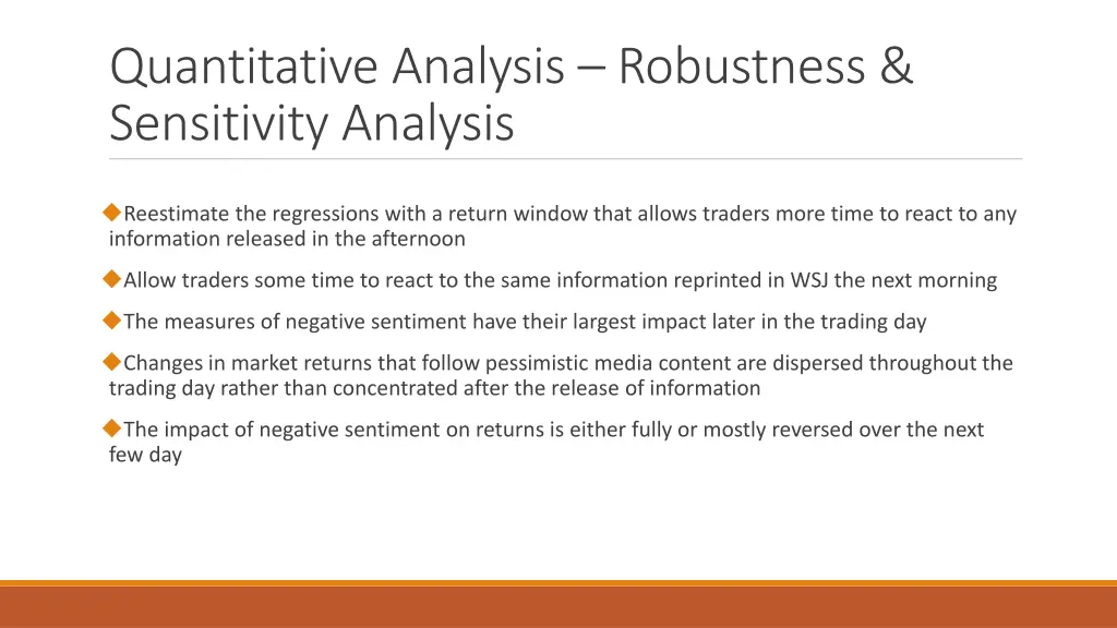 quantitative analysis robustness sensitivity 1