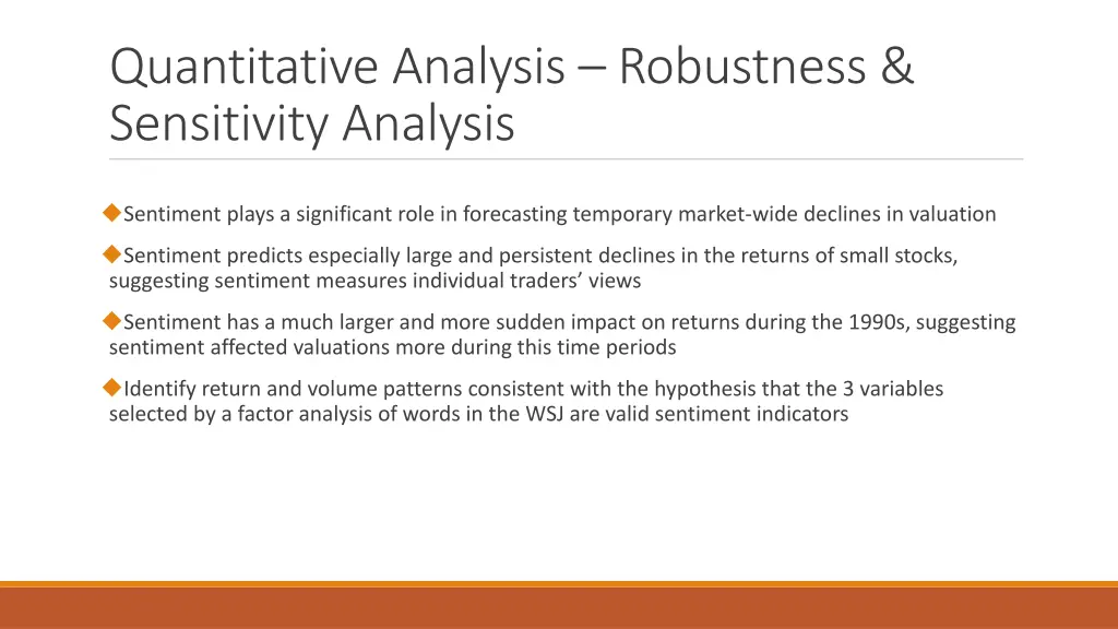 quantitative analysis robustness sensitivity 2