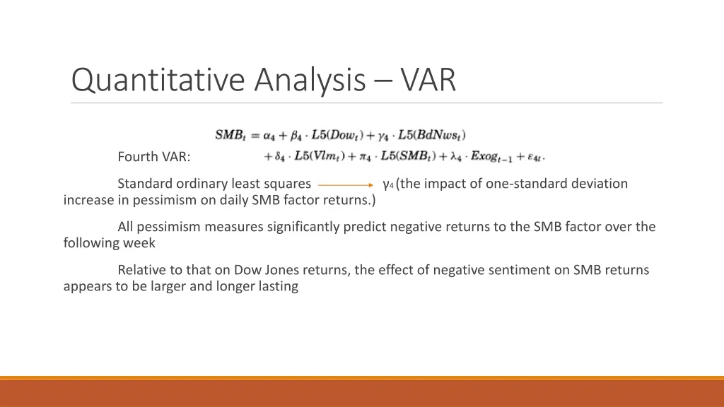 quantitative analysis var 1