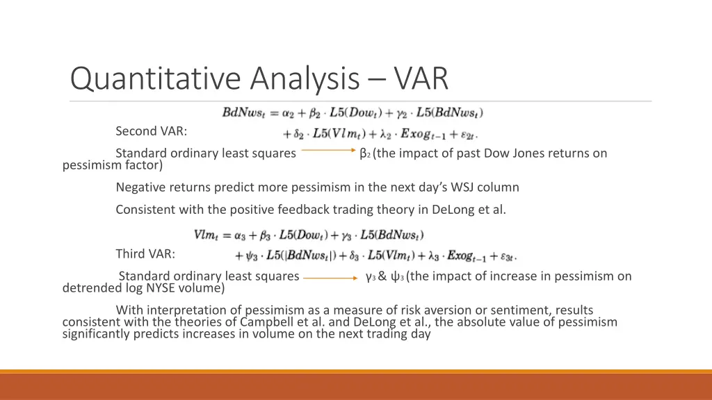 quantitative analysis var