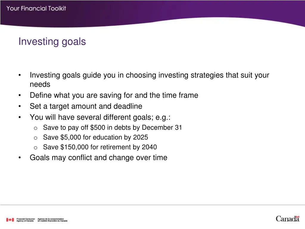 investing goals 2