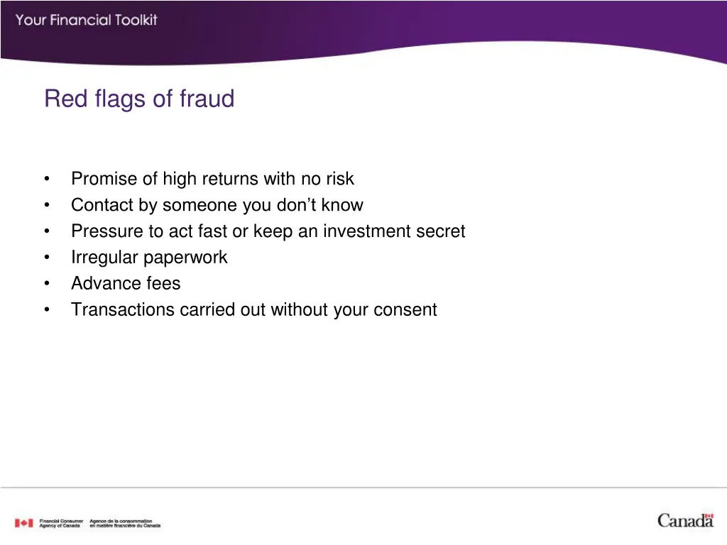 red flags of fraud