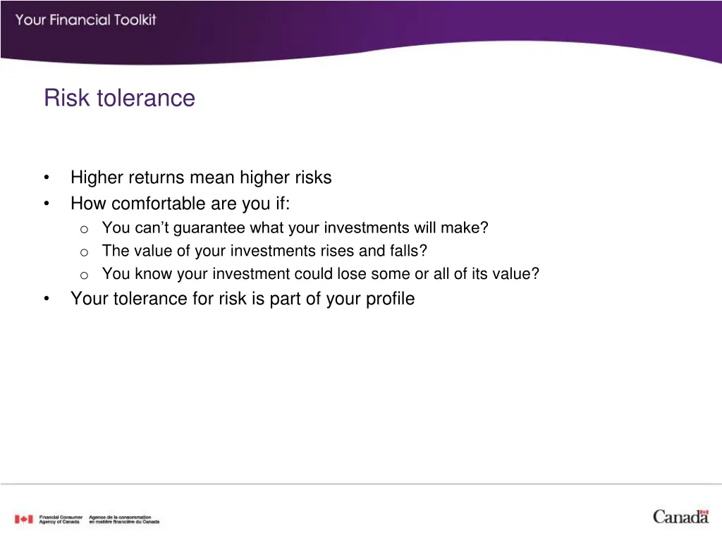 risk tolerance