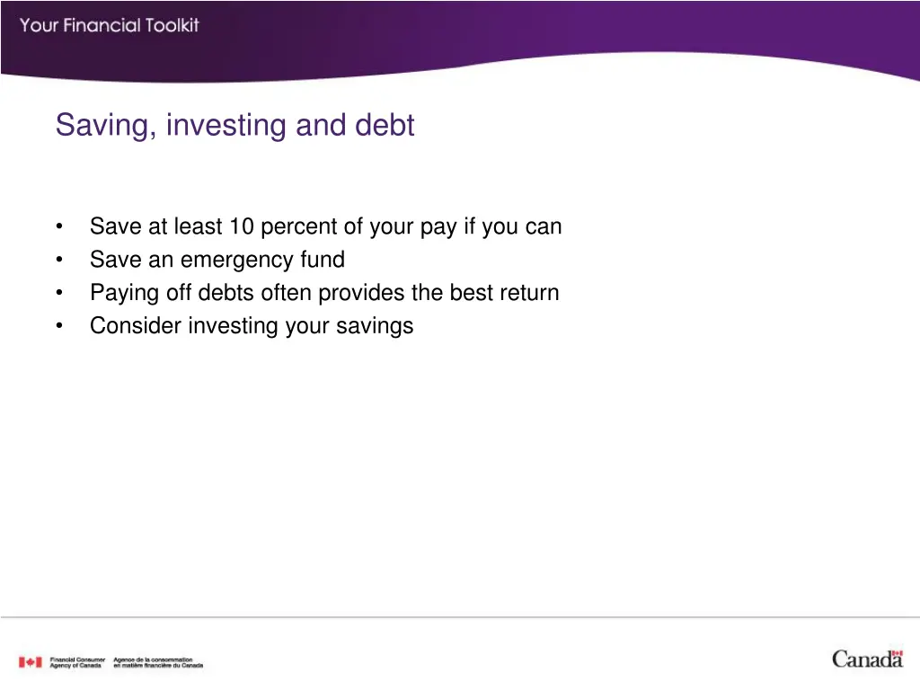 saving investing and debt