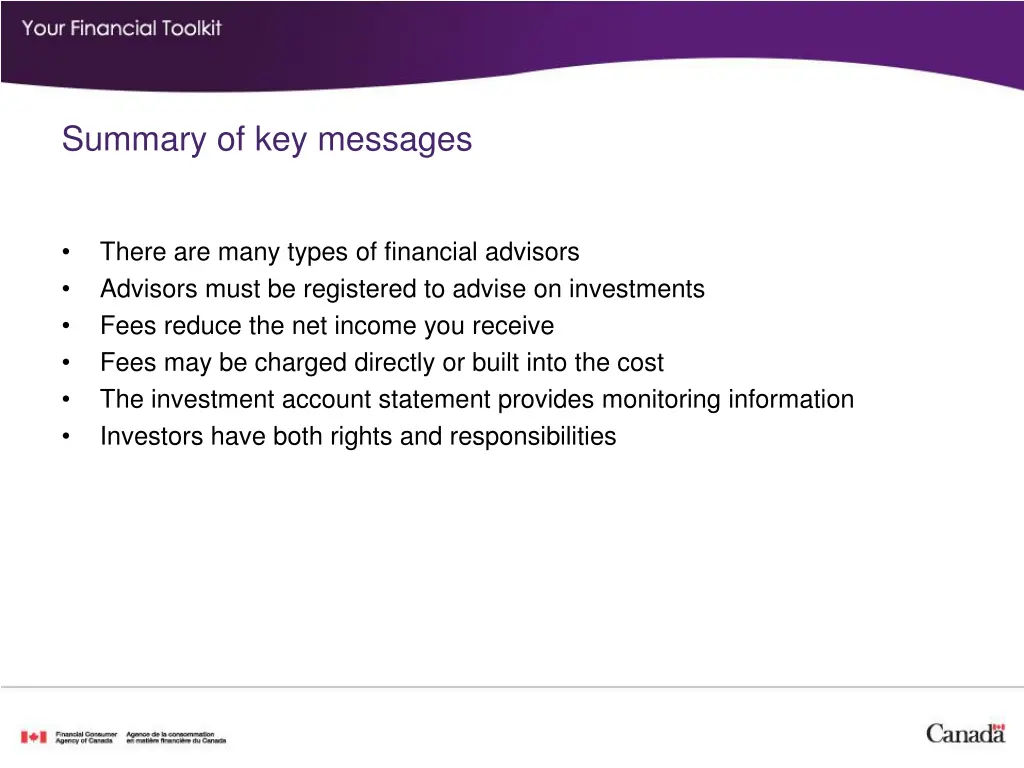 summary of key messages 3