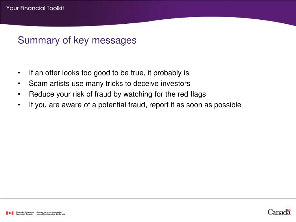 summary of key messages 4