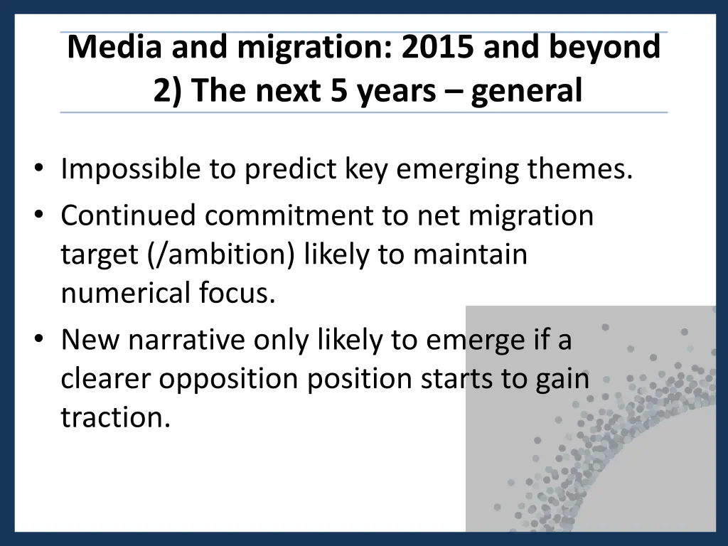 media and migration 2015 and beyond 2 the next