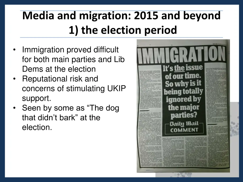 media and migration 2015 and beyond