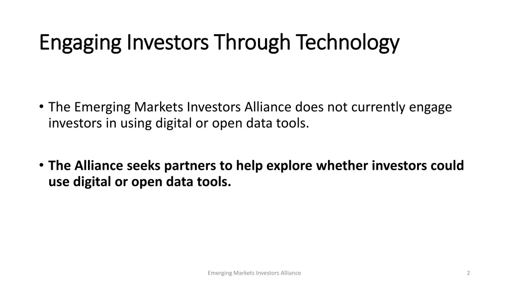 engaging investors through technology engaging