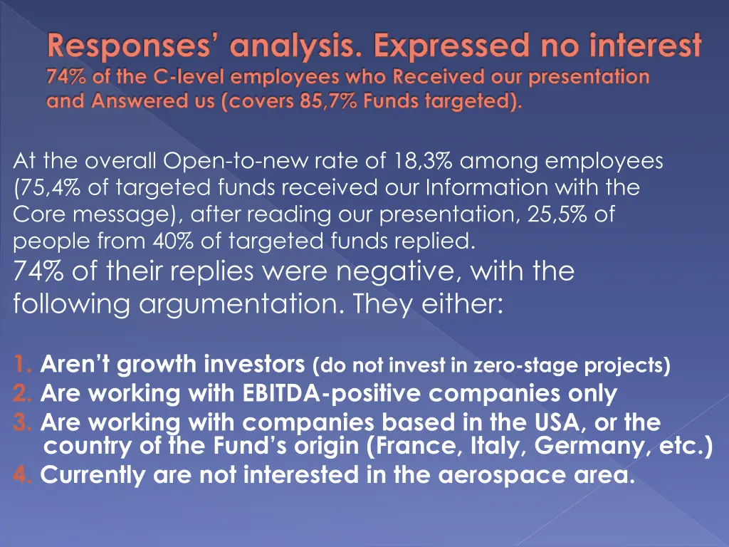 responses analysis expressed no interest