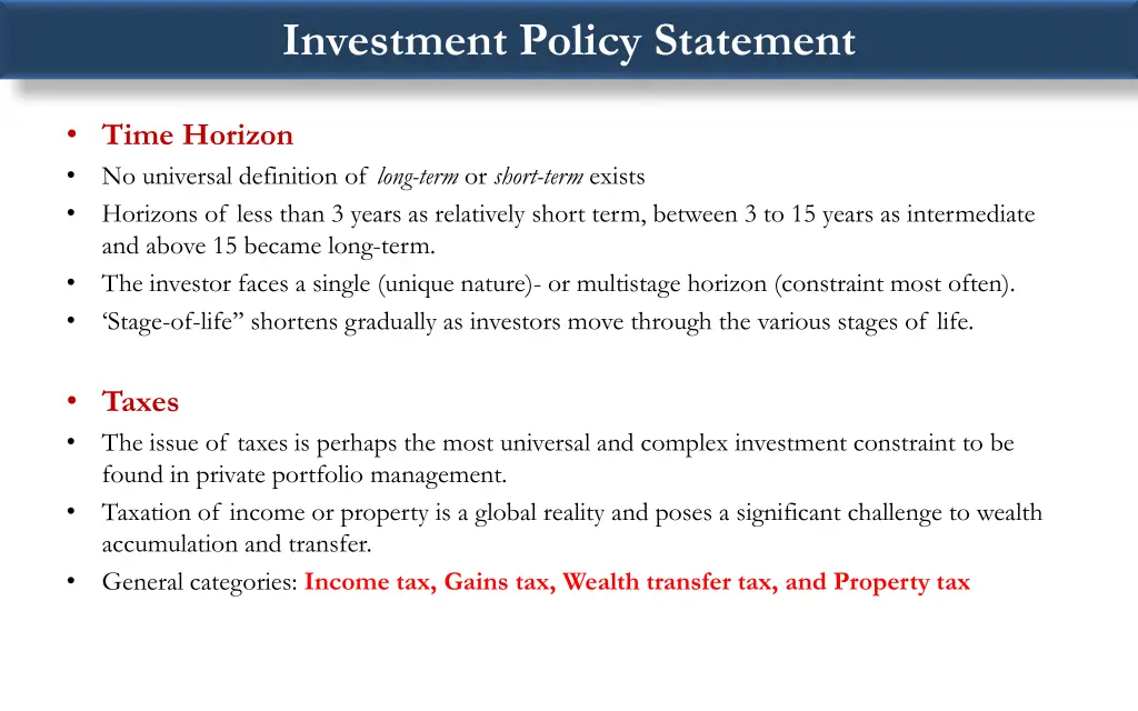 investment policy statement 8