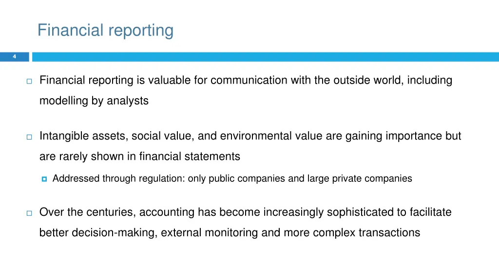 financial reporting