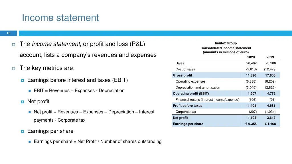 income statement