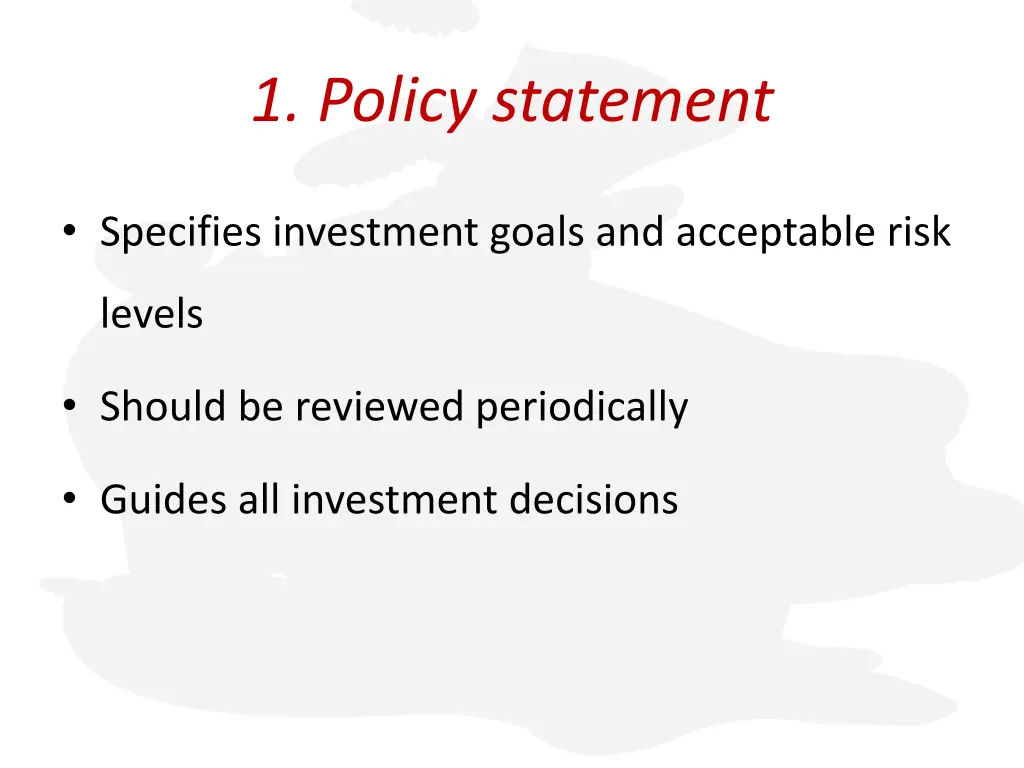 1 policy statement