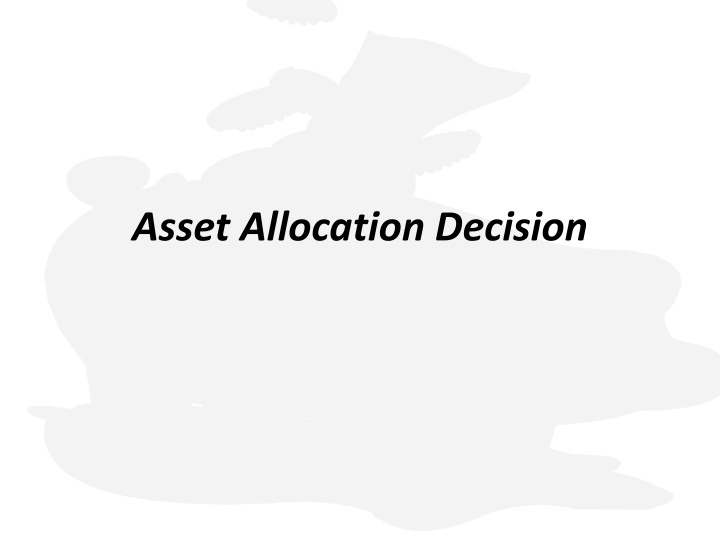 asset allocation decision