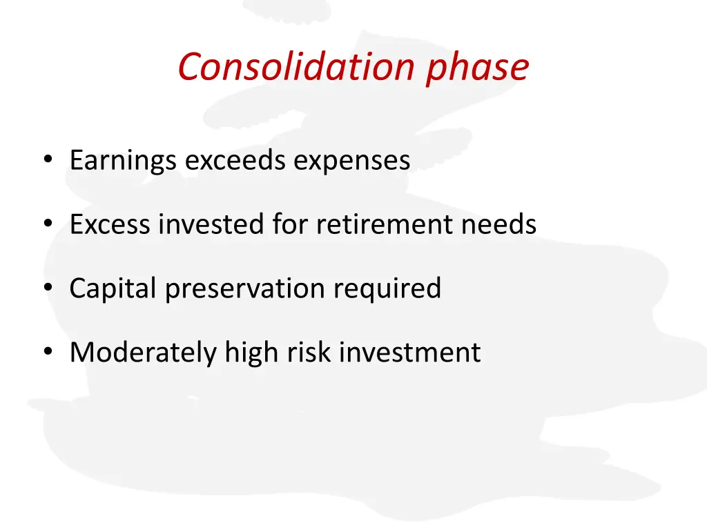 consolidation phase 1