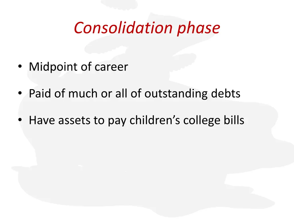 consolidation phase