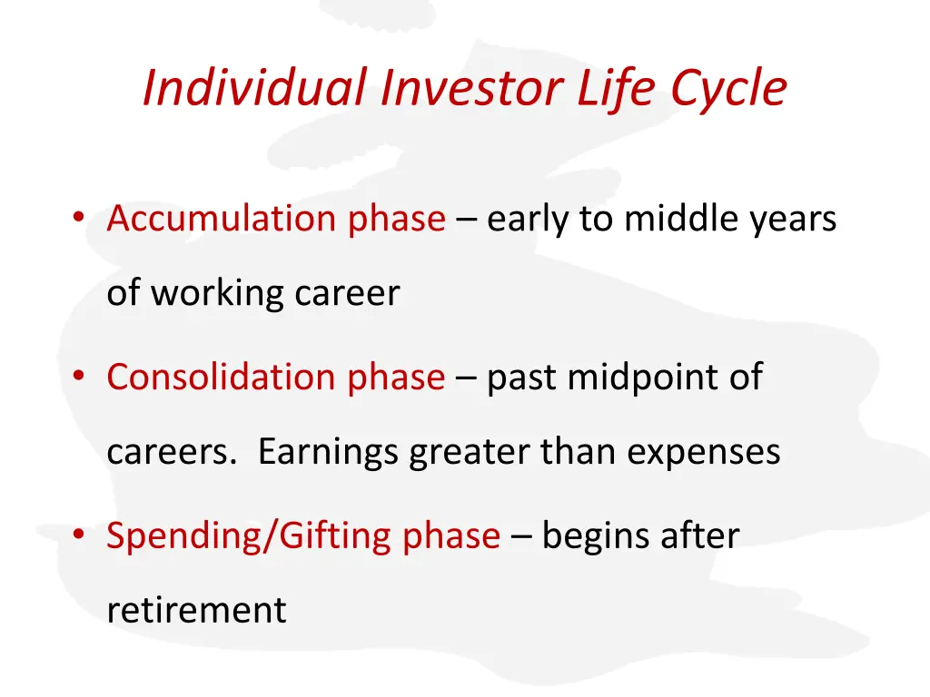 individual investor life cycle 1