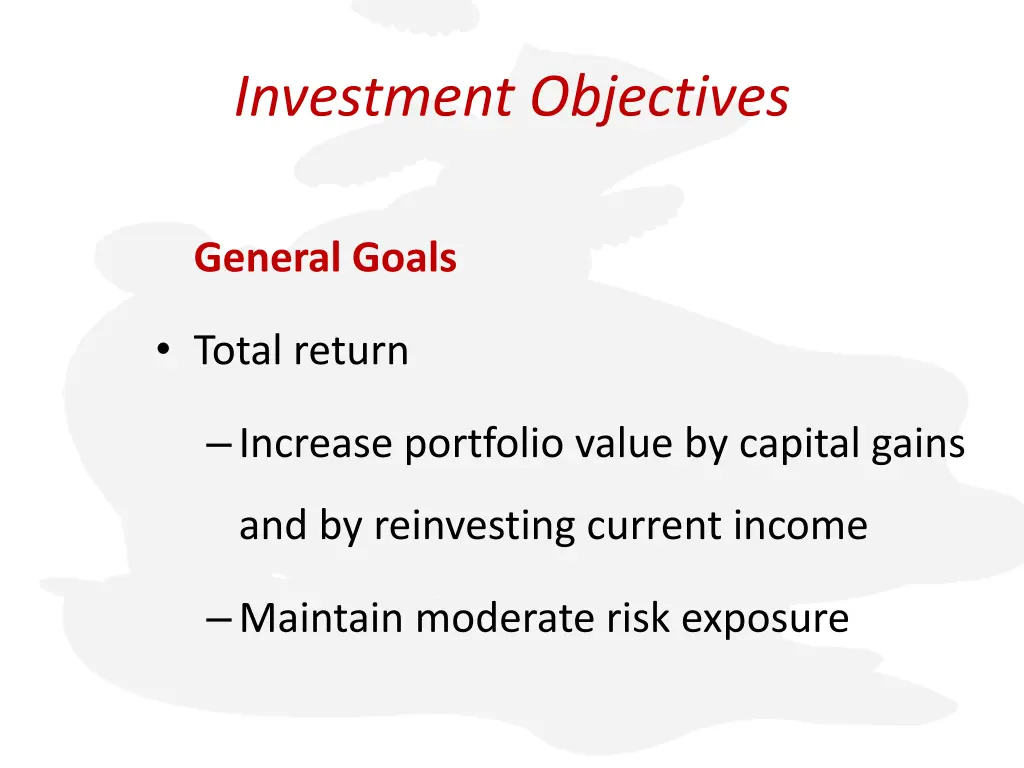 investment objectives 2