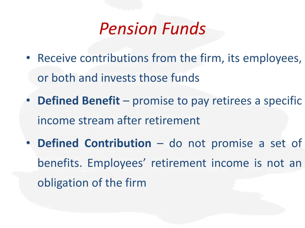 pension funds