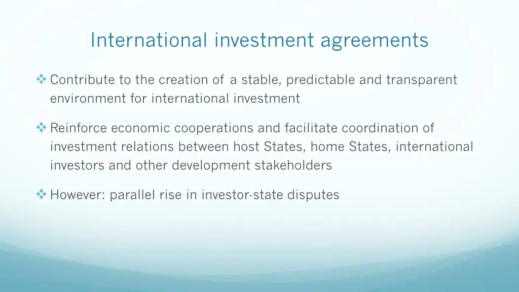 international investment agreements