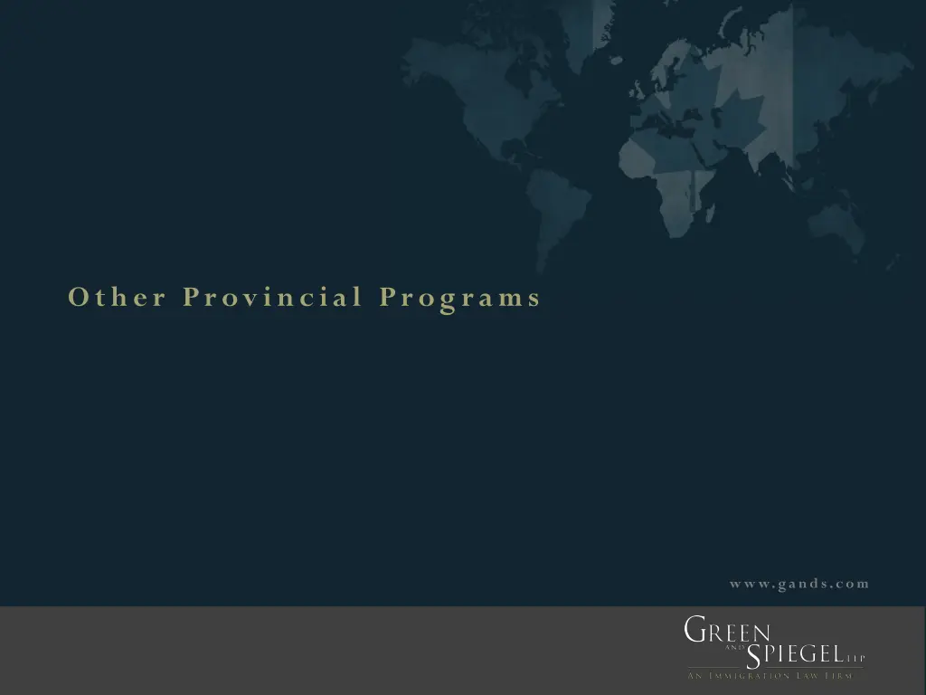 other provincial programs